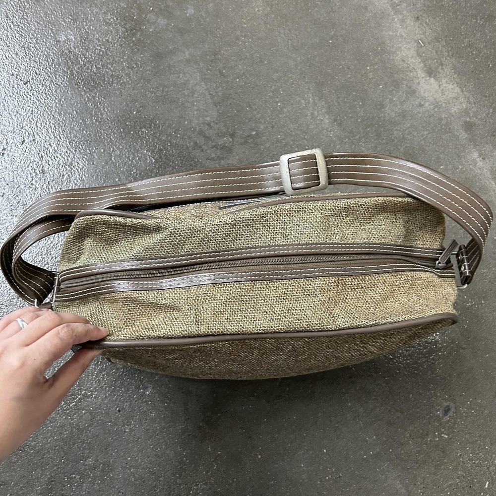 Jordache Beige 17" Messenger Bag Adjustable Strap‎ Mens Travel Shoulder Bag - Picture 6 of 11